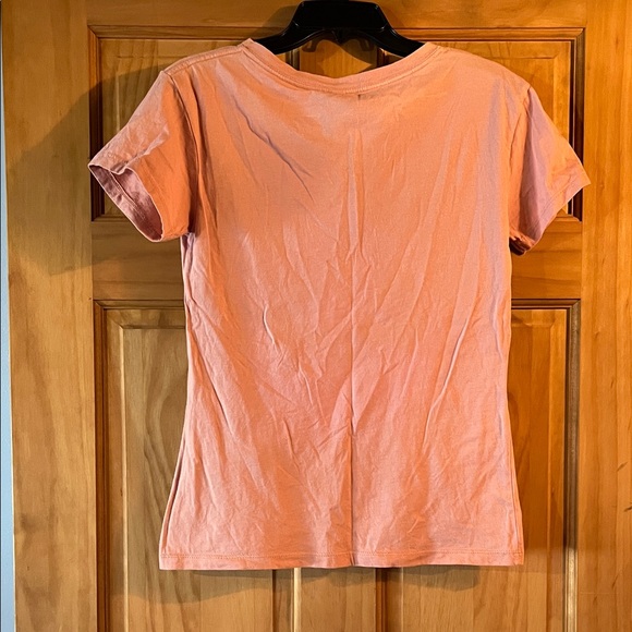 Next Level Apparel Peach Graphic V-Neck T-Shirt - Picture 5 of 5